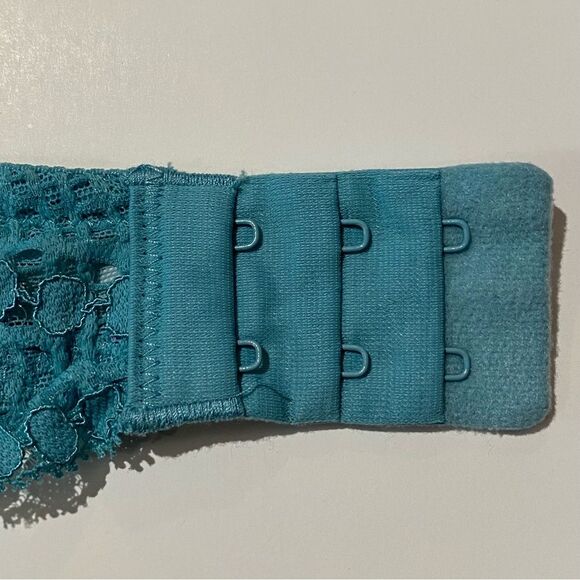 Victoria's Secret Turquoise Mesh Lace Strapless Bralette Bra Women's Size Medium - Picture 5 of 15